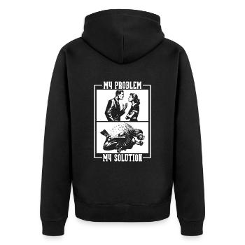 Plongée sous-marine Mon problème Mon pictogramme Maman Snorkeler - Veste à capuche bio Premium Unisexe - noir - Dos - Nico (187cm)