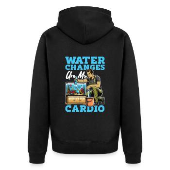 Aquarium Enthusiast Water Changes Are Aquarist - Unisex Premium Organic Zip Hoodie - black - Back - Nico (187cm)