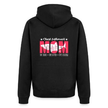 Shark Enthusiast Mom The Idol The Oceanologist - Unisex Premium Organic Zip Hoodie - black - Back - Nico (187cm)