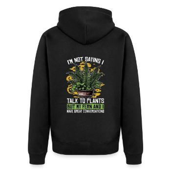 Environmental Scientist I'm Not Saying Scientist - Unisex Premium Organic Zip Hoodie - black - Back - Nico (187cm)