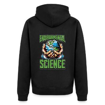 Sciences de l’environnement Agronomie Changement climatique - Veste à capuche bio Premium Unisexe - noir - Dos - Nico (187cm)