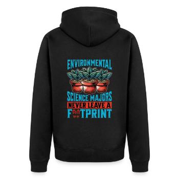 Environmental Science Majors Environmentalist - Unisex Premium Organic Zip Hoodie - black - Back - Nico (187cm)