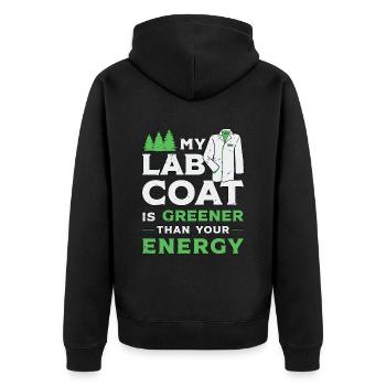 Environmental Scientist My Lab Coat Soil Scientist - Unisex Premium Organic Zip Hoodie - black - Back - Nico (187cm)