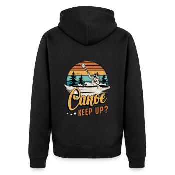 Canoë Keep Up Aime faire du bateau Rameur Kayakiste Canoë - Veste à capuche bio Premium Unisexe - noir - Dos - Nico (187cm)