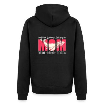 Passionnée d’observation des baleines Maman L’idole Amoureuse de la mer - Veste à capuche bio Premium Unisexe - noir - Dos - Nico (187cm)