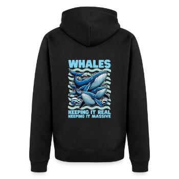Les baleines le gardent Biologiste marin Observation des baleines - Veste à capuche bio Premium Unisexe - noir - Dos - Nico (187cm)