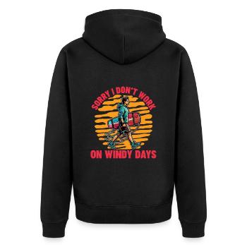 Kitesurf Désolé je ne travaille pas Adore la planche à voile - Veste à capuche bio Premium Unisexe - noir - Dos - Nico (187cm)