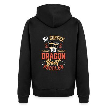 Dragon Bateau Pas de Café Pas de Paddle Amateur de Café - Veste à capuche bio Premium Unisexe - noir - Dos - Nico (187cm)