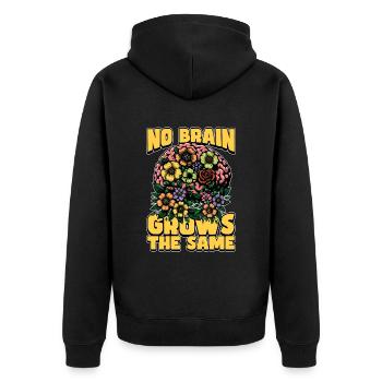 Neurosurgeon No Brain Grows The Same Neurologist - Unisex Premium Organic Zip Hoodie - black - Back - Nico (187cm)