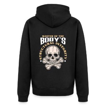 Orthopedic Surgeon Master Of The Physical Therapy - Unisex Premium Bio Zip Hoodie - Schwarz - Hinten - Nico (187cm)