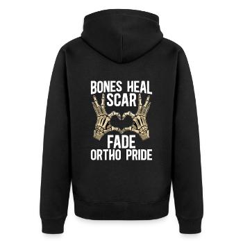 Chirurgien orthopédique Bones Heal Kinésithérapeute - Veste à capuche bio Premium Unisexe - noir - Dos - Nico (187cm)