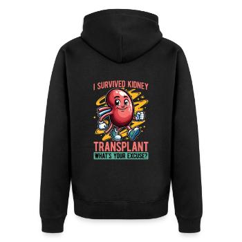 Chirurgie de transplantation J’ai survécu à la technologie de chirurgie rénale - Veste à capuche bio Premium Unisexe - noir - Dos - Nico (187cm)