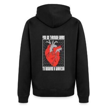 Chirurgie de transplantation Vous traversez les guerres Médecin - Veste à capuche bio Premium Unisexe - noir - Dos - Nico (187cm)
