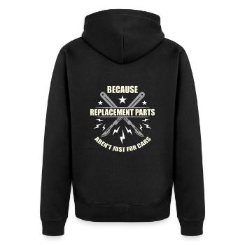 Transplant Surgery Because Replacement Medical - Unisex Premium Organic Zip Hoodie - black - Back - Nico (187cm)
