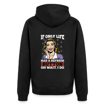 Plastic Surgery If Only Life Had Cosmetic Surgeon - Unisex Premium Organic Zip Hoodie - black - Back - Nico (187cm)