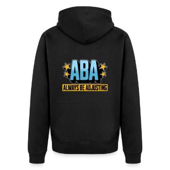 Behavioral Therapist ABA Always Be Psychologist - Unisex Premium Organic Zip Hoodie - black - Back - Nico (187cm)