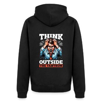 Behavioral Therapist Think Outside ABA Therapist - Unisex Premium Organic Zip Hoodie - black - Back - Nico (187cm)