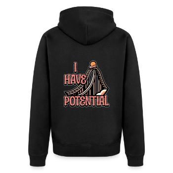 STEM Teacher I Have Potential Engineering Educator - Unisex Premium Organic Zip Hoodie - black - Back - Nico (187cm)