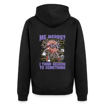 Professeur STEM Moi Nerdy Je pense Neuron Éducateur STEM - Veste à capuche bio Premium Unisexe - noir - Dos - Nico (187cm)