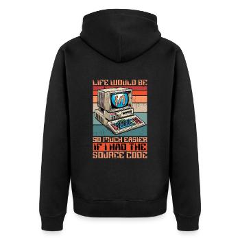 Coder Life Would Be So Much Easier Web Developer - Unisex Premium Organic Zip Hoodie - black - Back - Nico (187cm)