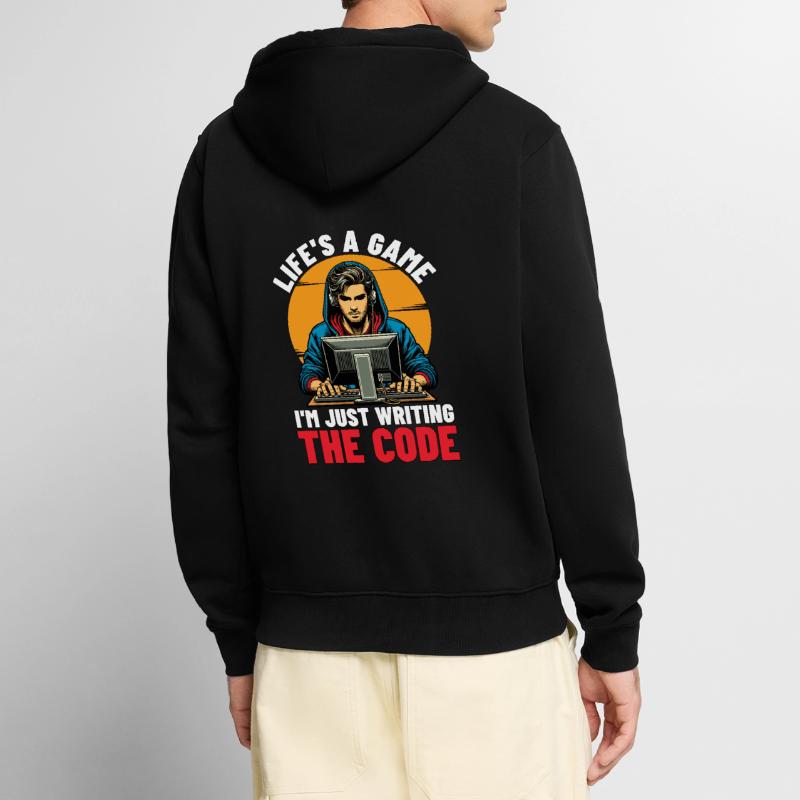Coder Life's A Game I'm Just Web Developer Coders Unisex Premium Organic Zip Hoodie