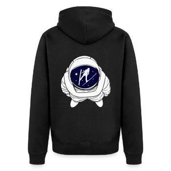 Saut à ski Astronaute Sauteur à ski Tout le vol à ski - Veste à capuche bio Premium Unisexe - noir - Dos - Nico (187cm)