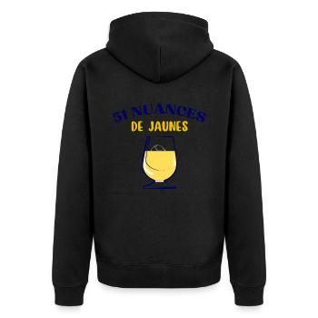 APERO - 51 NUANCES DE JAUNES - BOisson du SUd - Veste à capuche bio Premium Unisexe - noir - Dos - Nico (187cm)