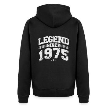 Legend Since 1975 Cadeau d’anniversaire vintage - Veste à capuche bio Premium Unisexe - noir - Dos - Nico (187cm)