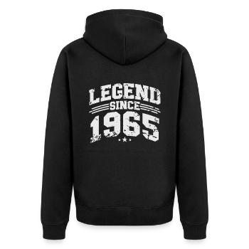 Légende depuis 1965 Cadeau d’anniversaire vintage - Veste à capuche bio Premium Unisexe - noir - Dos - Nico (187cm)