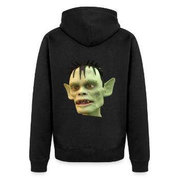 Horror Zombie vert en 3D pour Halloween - Veste à capuche bio Premium Unisexe - noir - Dos - Nico (187cm)