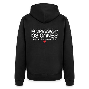 Dance Teacher - Unisex Premium Organic Zip Hoodie - black - Back - Nico (187cm)
