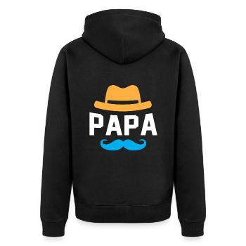 OPA - Unisex Premium Bio Zip Hoodie - Schwarz - Hinten - Nico (187cm)