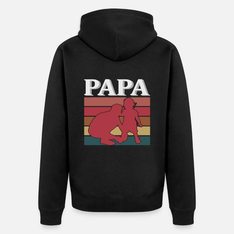 PAPI - Veste à capuche bio Premium Unisexe - noir