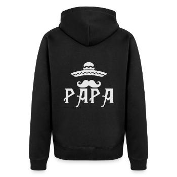 OPA - Unisex Premium Bio Zip Hoodie - Schwarz - Hinten - Nico (187cm)