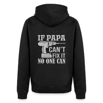 Hommes si Papa ne peut pas réparer Papa Cadeau - Veste à capuche bio Premium Unisexe - noir - Dos - Nico (187cm)