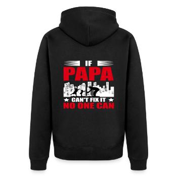 Hommes si Papa ne peut pas réparer Papa Cadeau - Veste à capuche bio Premium Unisexe - noir - Dos - Nico (187cm)
