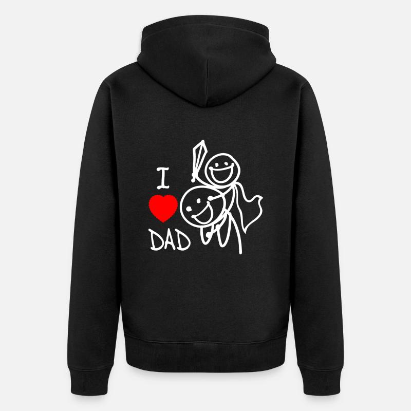 j’adore papa FR - Veste à capuche bio Premium Unisexe - noir