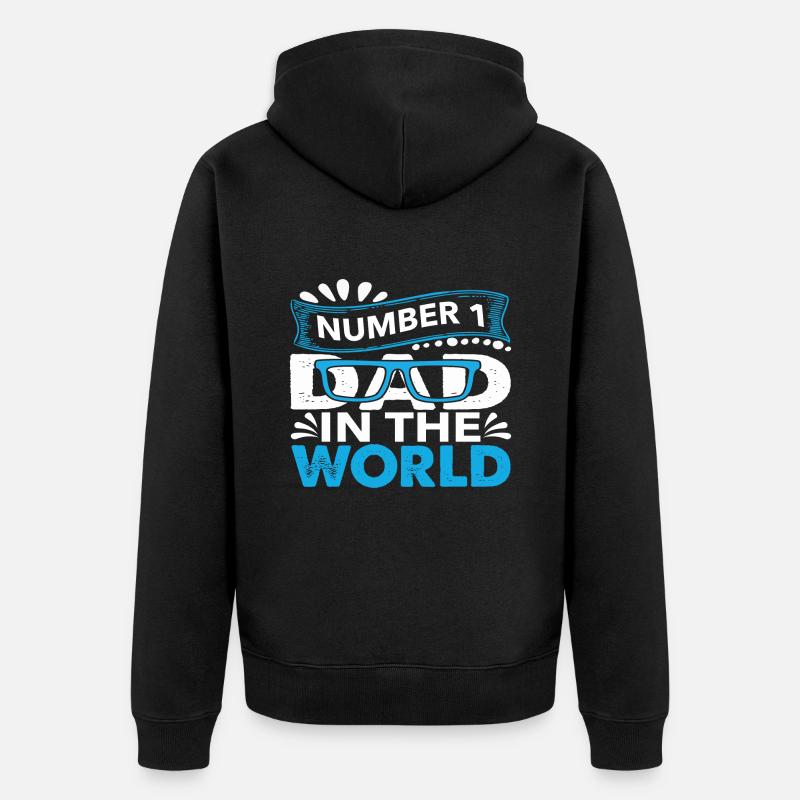 no1 papa du monde - Veste à capuche bio Premium Unisexe - noir