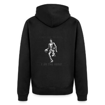 Cadeau de joueur de basketball - Veste à capuche bio Premium Unisexe - noir - Dos - Nico (187cm)