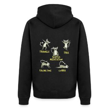 Yoga Lémurien - Veste à capuche bio Premium Unisexe - noir - Dos - Nico (187cm)
