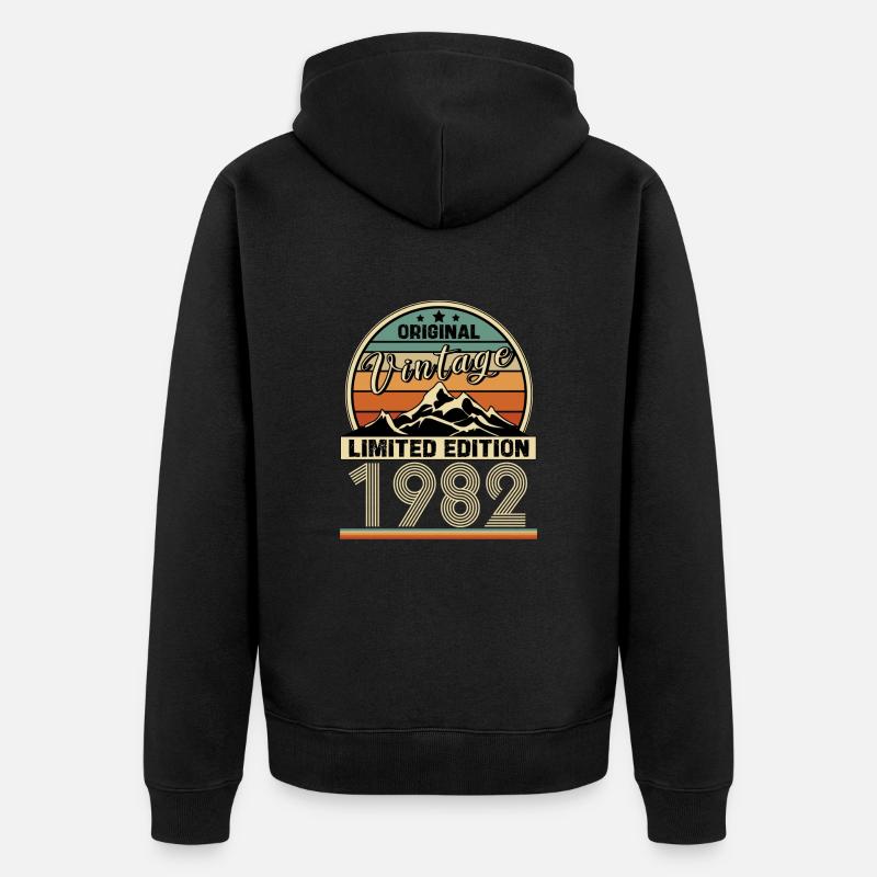 1982 - Veste à capuche bio Premium Unisexe - noir