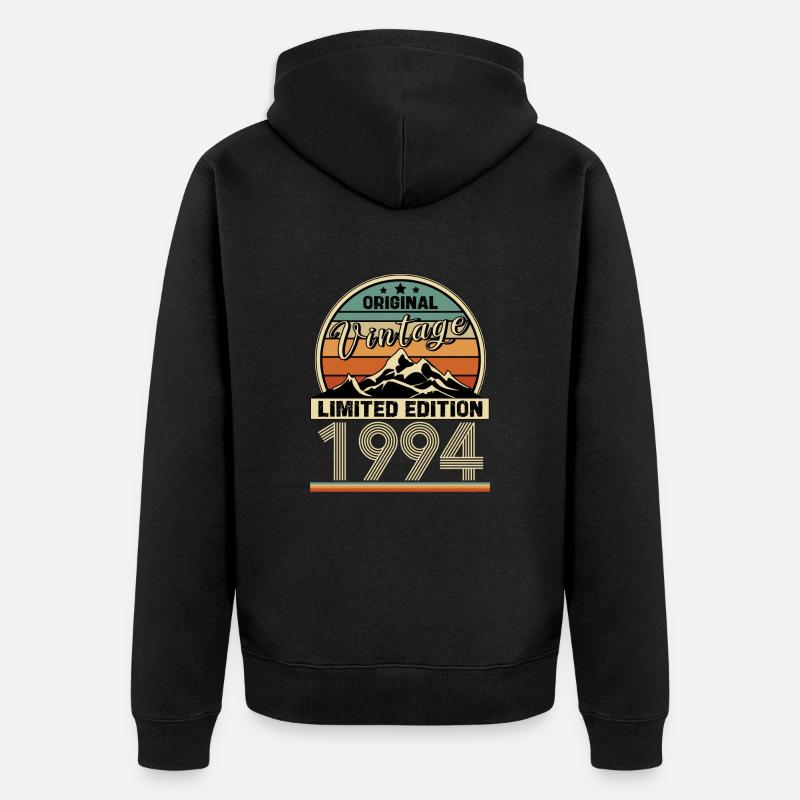 1994 - Unisex Premium Bio Zip Hoodie - Schwarz