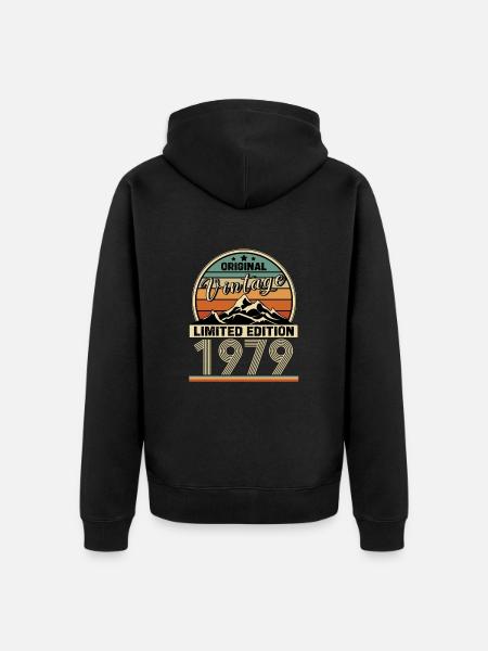 1979 - Unisex Premium Bio Zip Hoodie - Schwarz