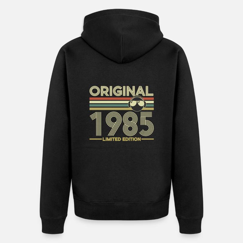 1985 - Veste à capuche bio Premium Unisexe - noir