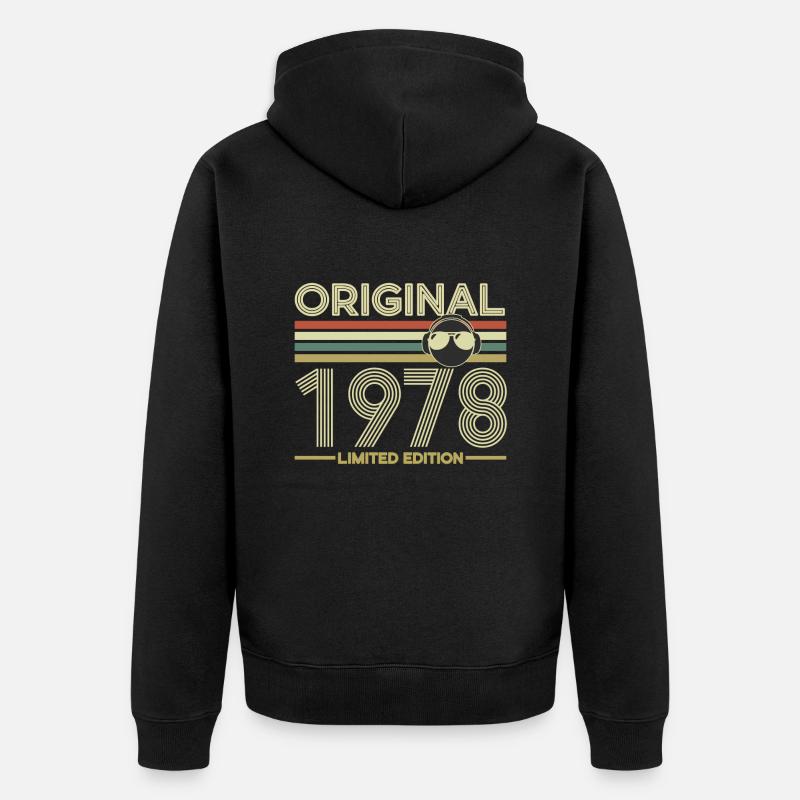 1978 - Veste à capuche bio Premium Unisexe - noir