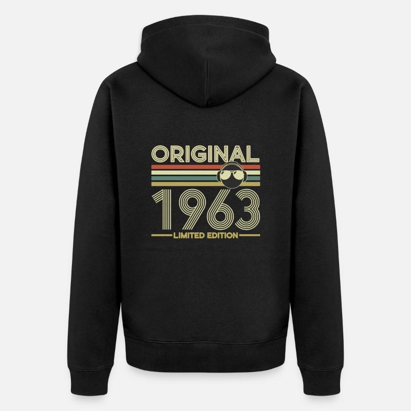 1963 - Veste à capuche bio Premium Unisexe - noir