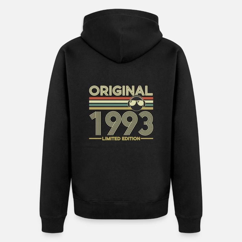 1993 - Veste à capuche bio Premium Unisexe - noir