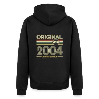 2004 - Veste à capuche bio Premium Unisexe - noir - Dos - Nico (187cm)