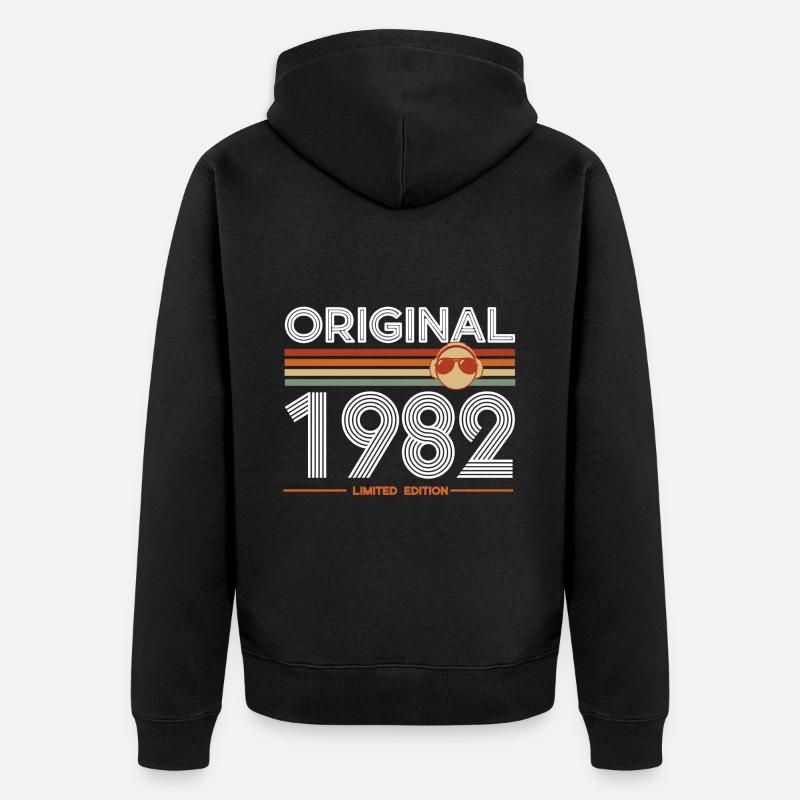 1982 - Veste à capuche bio Premium Unisexe - noir