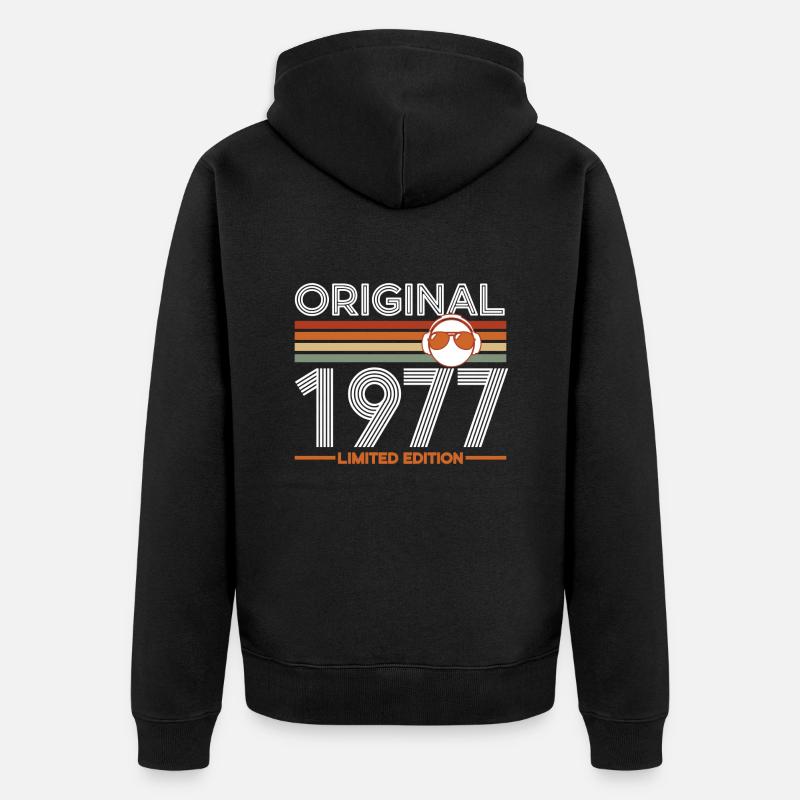 1977 - Veste à capuche bio Premium Unisexe - noir